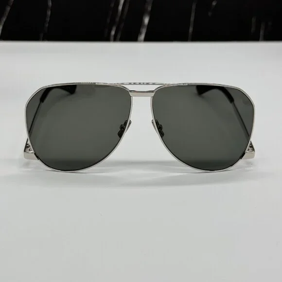 NEW SAINT LAURENT SL690 DUST 002 SUNGLASSES MEN SILVER EYEWEAR SL 690 DUST 002